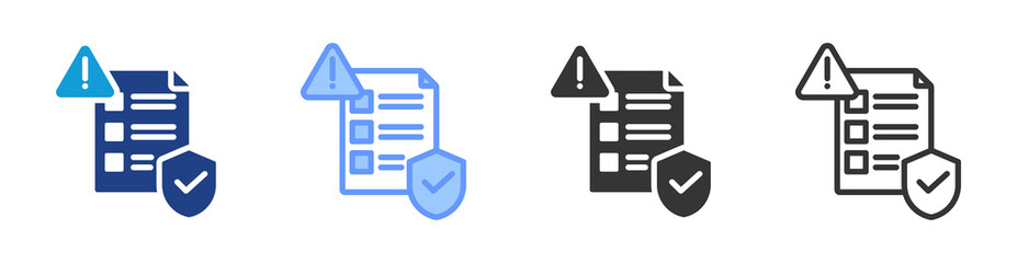 Poster - Emergency Planning icon set multiple style collection