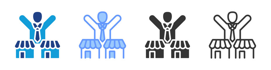 Poster - Monopoly icon set multiple style collection
