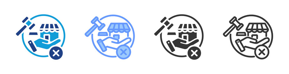 Poster - Antitrust Law icon set multiple style collection