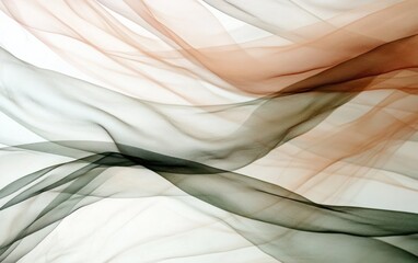 Poster - Flowing Sheer Fabrics in Peach Brown and Gray
