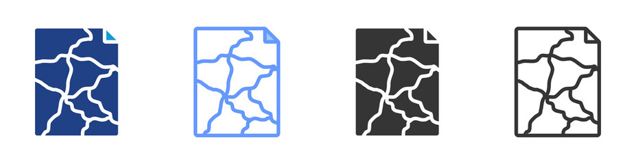 Poster - Texture icon set multiple style collection