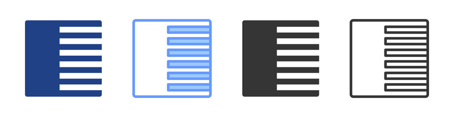 Poster - Shadow icon set multiple style collection