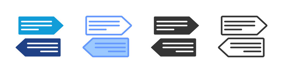 Poster - Signage icon set multiple style collection