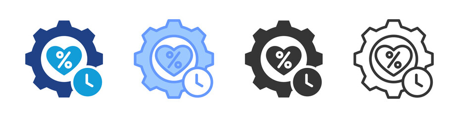 Poster - Life Expectancy icon set multiple style collection