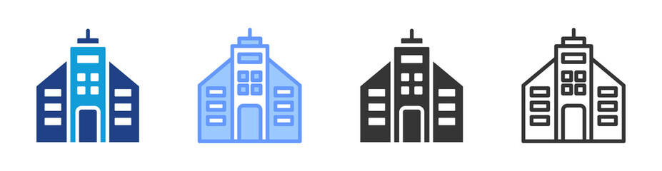 Leinwandbilder - Condominium icon set multiple style collection