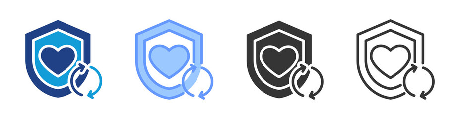 Poster - Chronic Care icon set multiple style collection