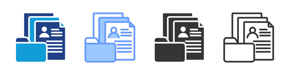 Aufkleber - Patient History icon set multiple style collection