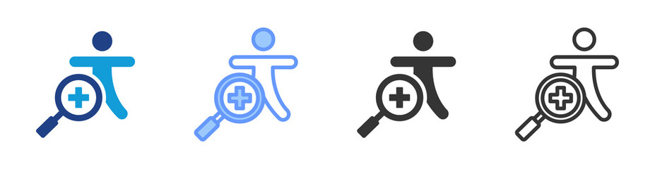 Poster - Symptom Tracking icon set multiple style collection