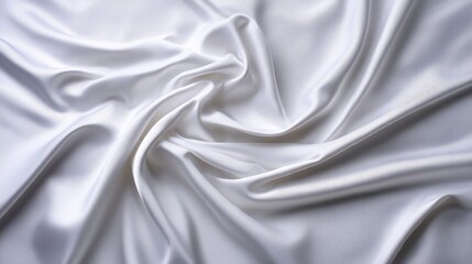 Poster - A pristine white tablecloth with subtle texture and soft creases lays flat, creating a serene and elegant atmosphere under diffused studio lighting