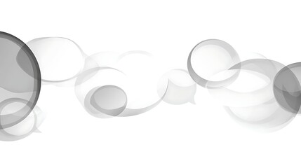 Aufkleber - Abstract design featuring soft, overlapping circles and waves in shades of gray on a white background