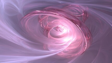 Aufkleber - Abstract swirling pink and purple fractal design, showcasing fluid motion and ethereal beauty