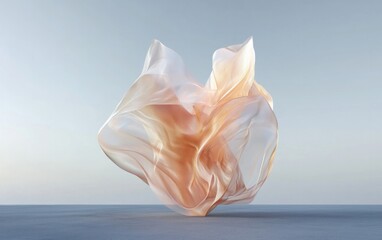 Poster - Translucent Peach Organic Form 3D Render