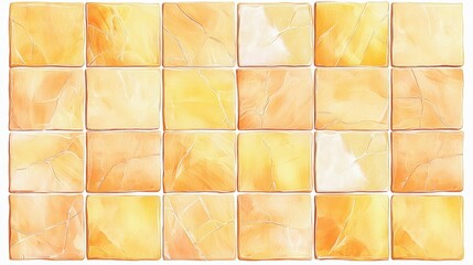 Canvas Print - textured yellow tile pattern for background or interior design