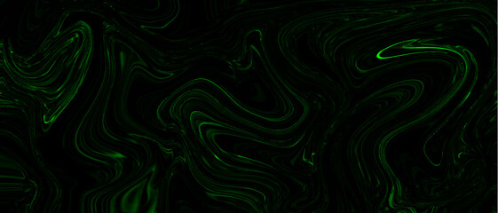 Aufkleber - Abstract texture of mix color and black marble pattern modern style Liquid background. Glossy liquid acrylic paint green and black texture background design. Liquid marbling paint background