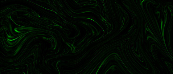 Aufkleber - Abstract texture of mix color and black marble pattern modern style Liquid background. Glossy liquid acrylic paint green and black texture background design. Liquid marbling paint background