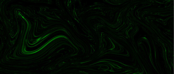 Aufkleber - Abstract texture of mix color and black marble pattern modern style Liquid background. Glossy liquid acrylic paint green and black texture background design. Liquid marbling paint background