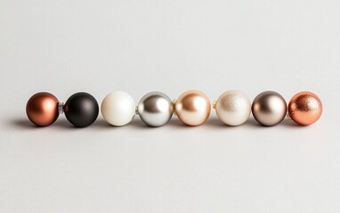 Poster - Seven Decorative Spheres in Metallic and Matte