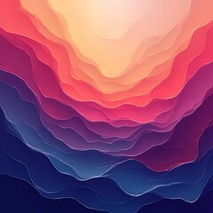 Poster - Abstract Gradient Waves Design with Vibrant Color Transitions