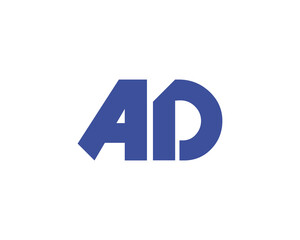 Fototapete - AD logo design vector template. AD