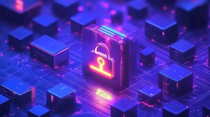 Poster - secure local networks communicate data centers protected internet connections online cybersecurity p