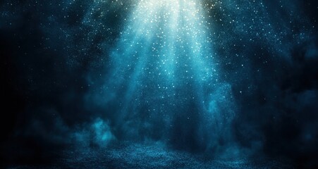 Wall Mural - Dynamic light beam in a picturesque cosmic starry expanse