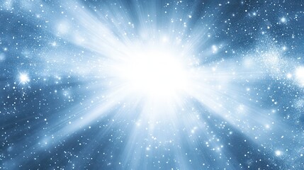 Poster - white blue , abstract background shine bright light and glow template empty space , grainy noise gru
