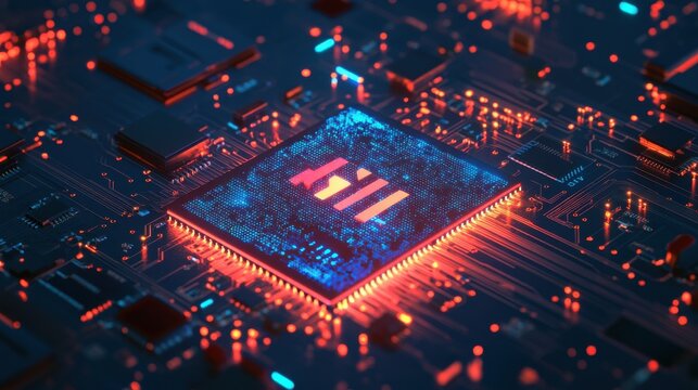 A computer chip.