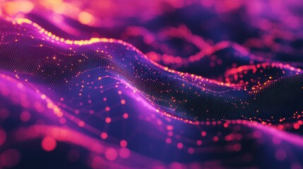 Poster - Abstract 3d rendering futuristic dots and lines. computer geometric digital connection structure. Futuristic black abstract grid. Plexus with particles. Intelligence artificial illustration