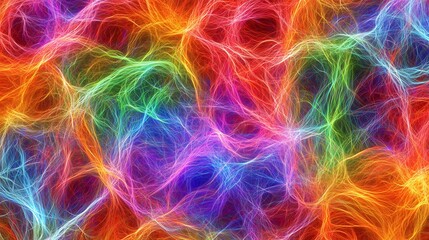 Aufkleber - Vibrant abstract background showcasing colorful, flowing lines and patterns resembling energy waves