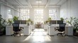 © mafaza - Modern Sunlit Office Workspace