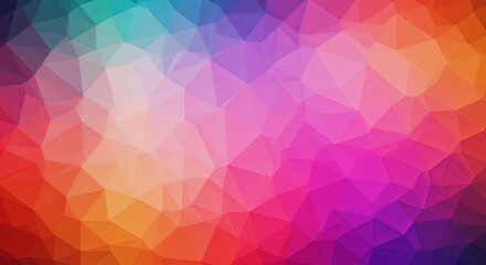 Poster - A colorful background with a lot of triangles