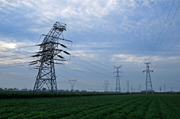 Wall Mural - high voltage electric tower line