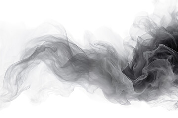 Aufkleber - abstract smoke cloud formation in shades of gray and white against a space effect on transparent bac