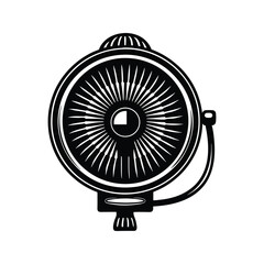 Fire alarm wall-mounted device icon silhouette vector with white background