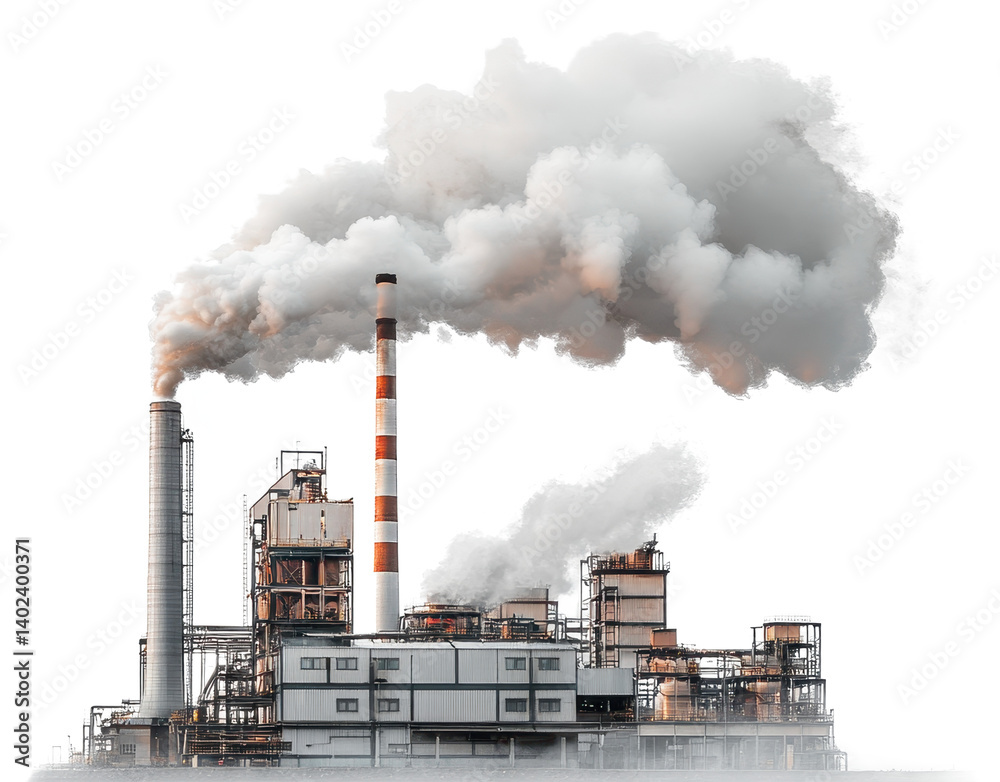 Industrial Factory Pollution Smoke Stacks and Air Emissions from ...
