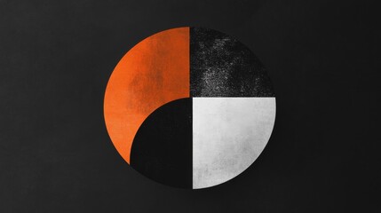 Poster - minimal header design featuring a grey, black, and white glowing abstract gradient shape on a black 