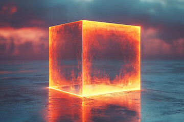 Poster - Modern random geometric wallpaper 3d background, generative AI picture
