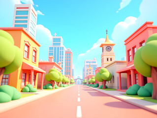 urban architecture commercial construction travel destination landscape landmark illustration