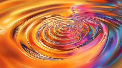 Poster - orange gradient background with a modern and colorful twist illustration