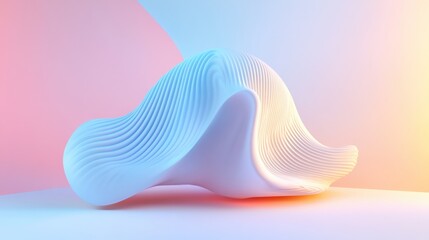 Poster - liquid shapes abstract holographic 3d wavy background illustration