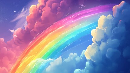Poster - rainbow effect modern illustration