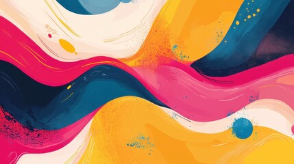 Poster - minimalist abstract illustration. Colorful modern style wall decoration poster illustration