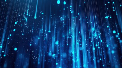 Poster - Blue Financial Data Chart Abstract Wallpaper for Bank Branch illustration