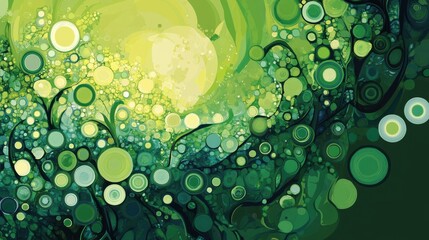 Poster - abstract green background illustration