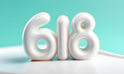 Poster - 3d rendering digital font big sale event countdown concept element