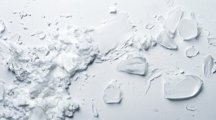 Poster - Frozen crushed ice detail shot showing melting edges and texture patterns