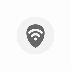 Poster - Wifi network connection signal icon vector sign