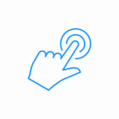 Poster - Hand touch gesture tap icon vector sign
