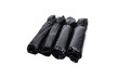 © Naiem - black plastic trash bags filled with waste on a white background