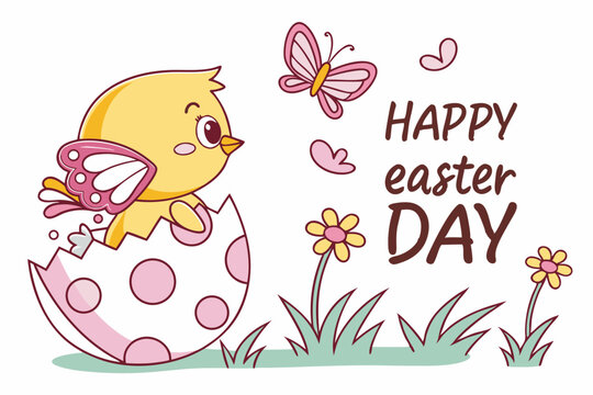 Happy Easter Day vector illustration